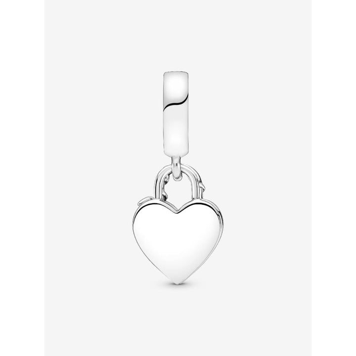 Pandora Sterling Silver Rose Heart Padlock Dangle Charm Image 5