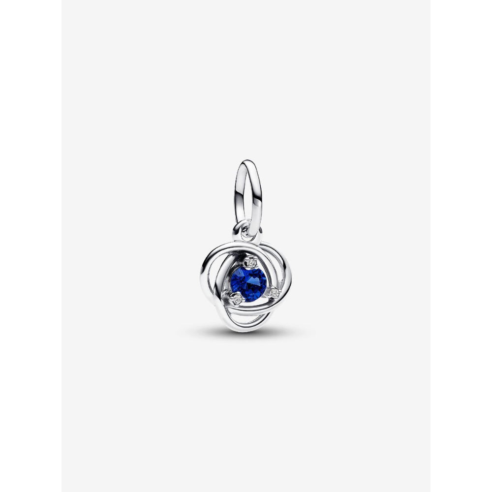 Pandora Sterling Silver September Birthstone Eternity Circle Dangle Charm Image 1