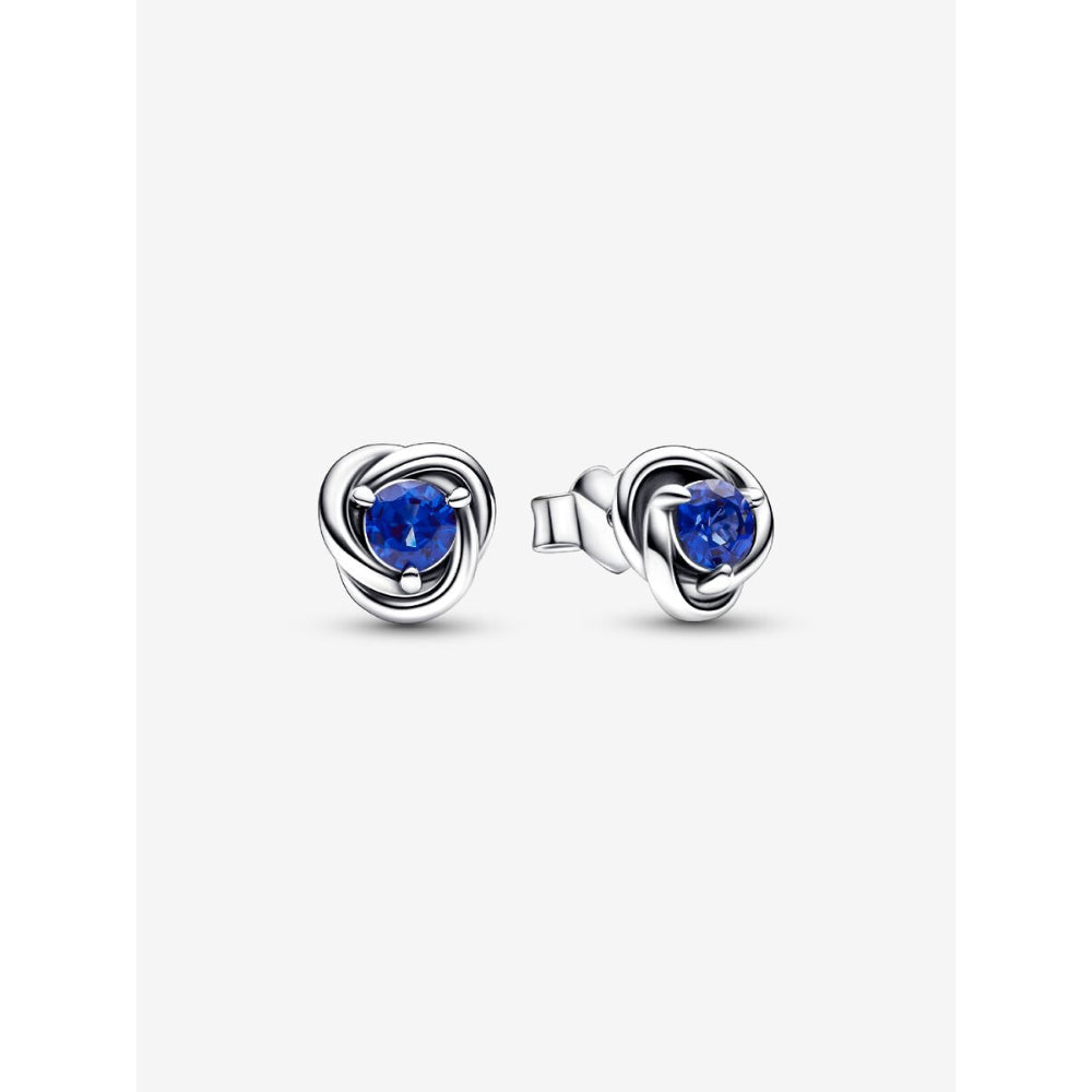 Pandora Sterling Silver September Birthstone Eternity Circle Stud Earrings Image 1