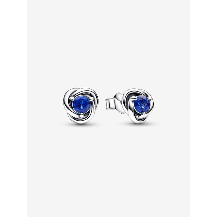 Pandora Sterling Silver September Birthstone Eternity Circle Stud Earrings Image 1