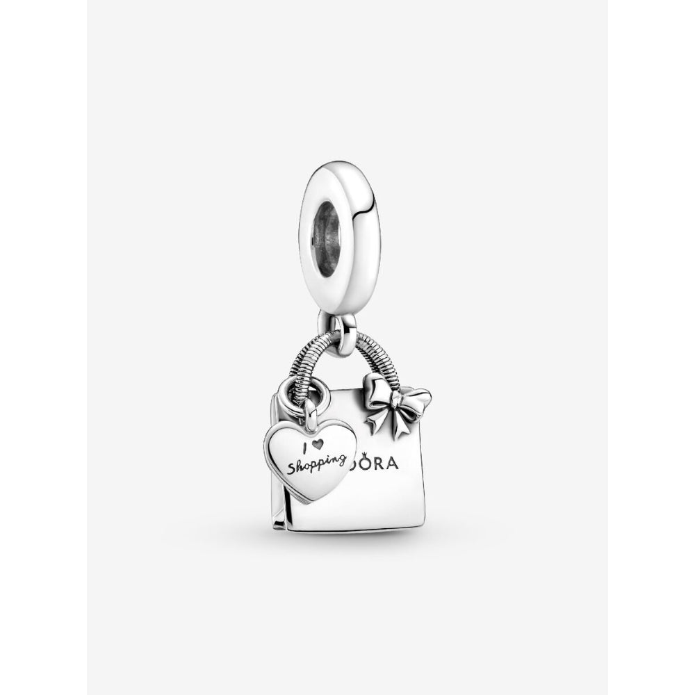 Pandora Sterling Silver Shopping Bag Dangle Charm Image 1