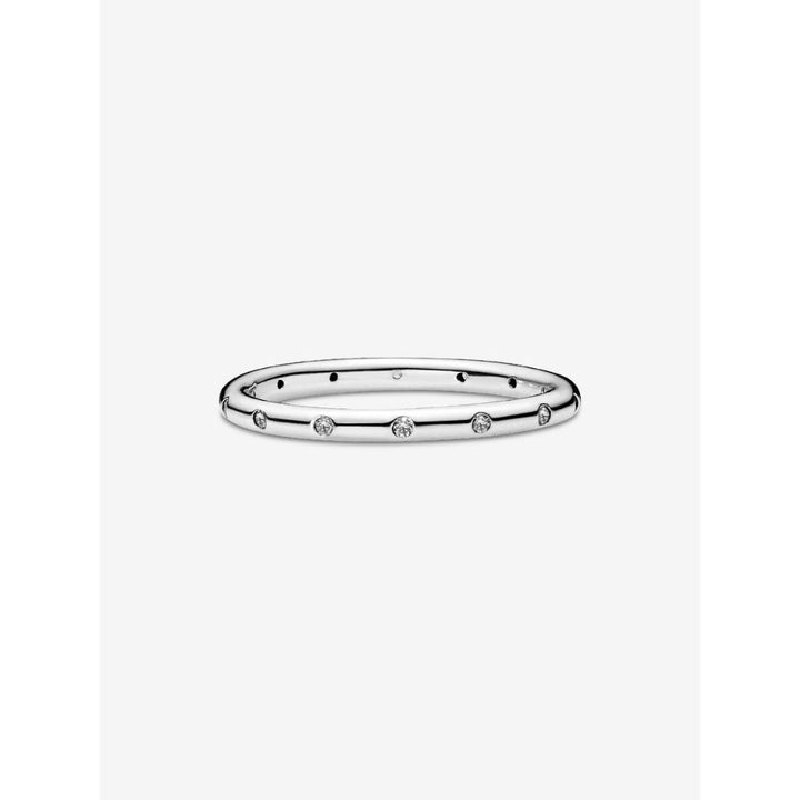 Pandora Sterling Silver Simple Sparkling Band Ring Image 4