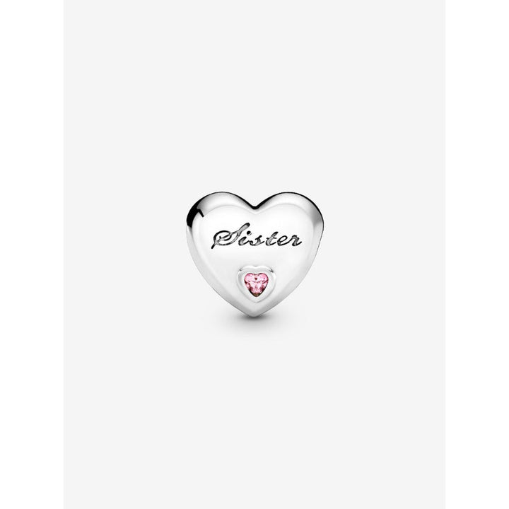 Pandora Sterling Silver Sister Heart Charm Image 5