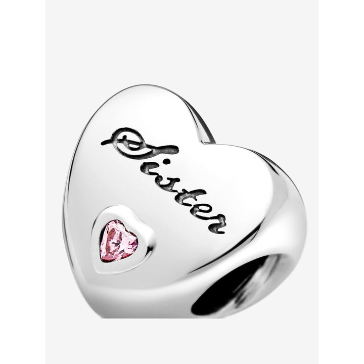 Pandora Sterling Silver Sister Heart Charm Image 6