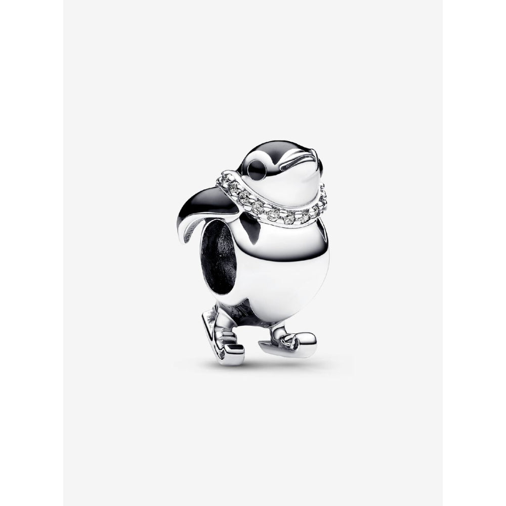 Pandora Sterling Silver Skiing Penguin Charm Image 1