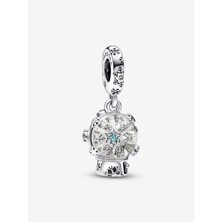 Pandora Sterling Silver Snowflake Snowglobe Dangle Charm Image 1