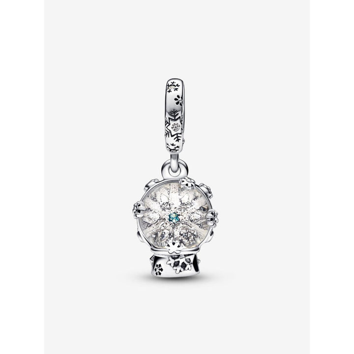 Pandora Sterling Silver Snowflake Snowglobe Dangle Charm Image 4