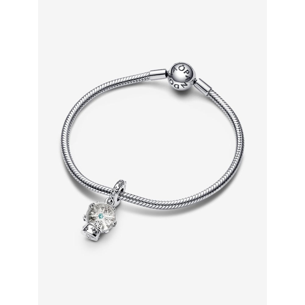 Pandora Sterling Silver Snowflake Snowglobe Dangle Charm Image 5