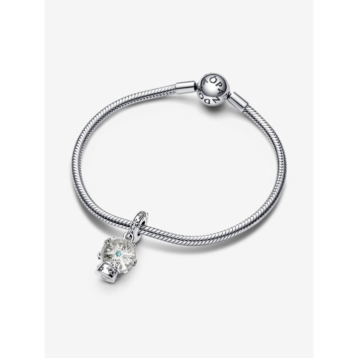 Pandora Sterling Silver Snowflake Snowglobe Dangle Charm Image 5