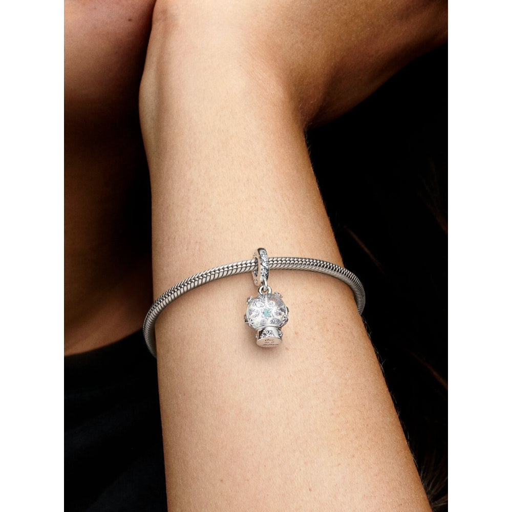 Pandora Sterling Silver Snowflake Snowglobe Dangle Charm Image 2