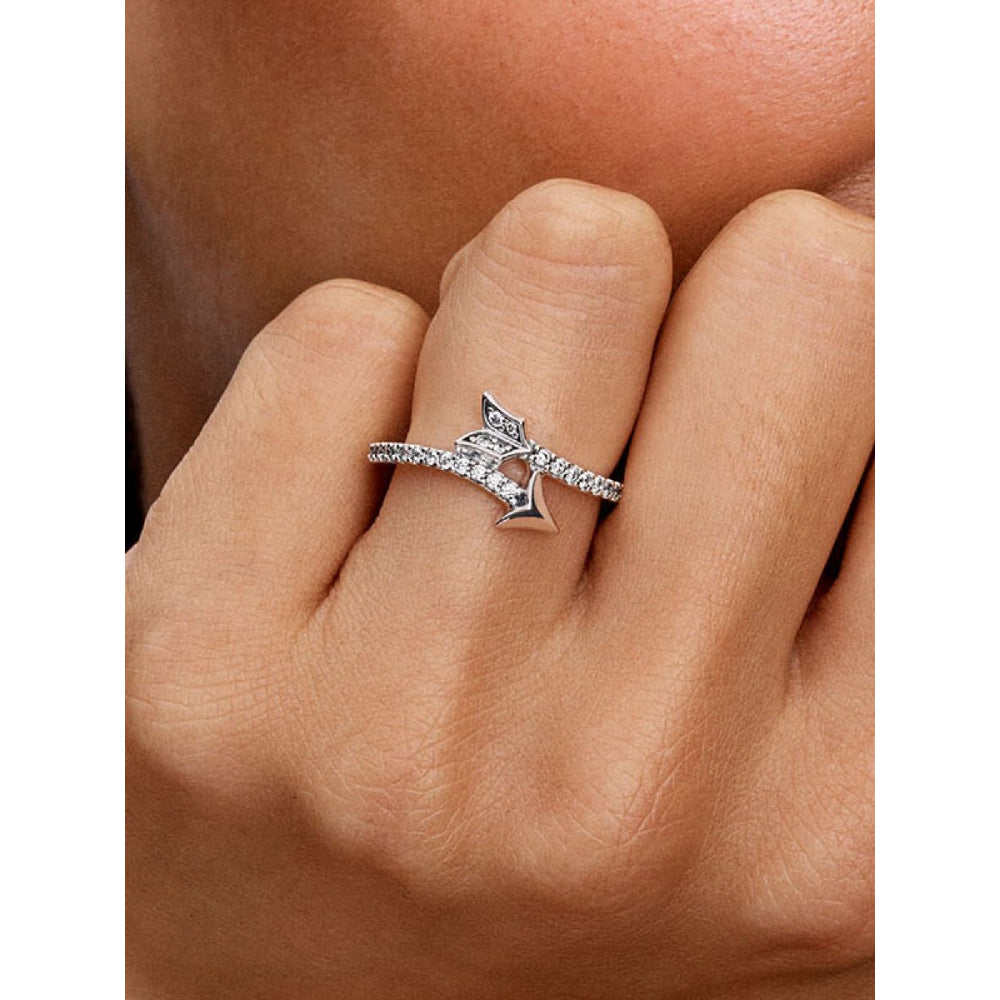 Pandora Sterling Silver Sparkling Arrow Ring Image 2