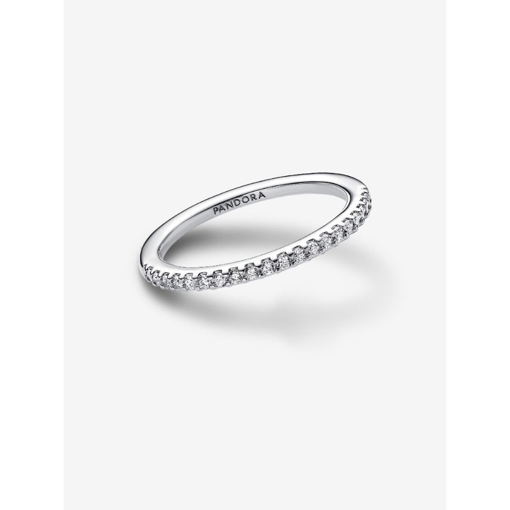 Pandora Sterling Silver Sparkling Band Ring Image 6