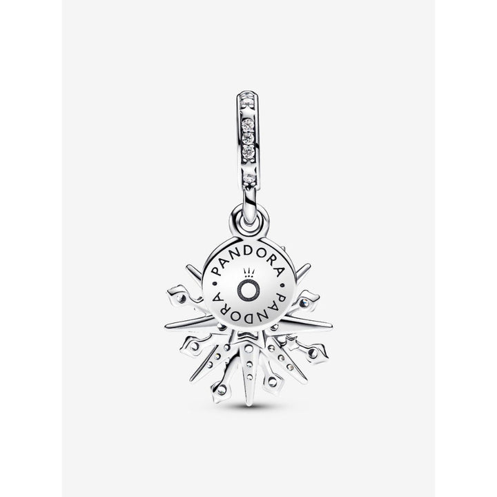 Pandora Sterling Silver Sparkling Firework Double Dangle Charm Image 4