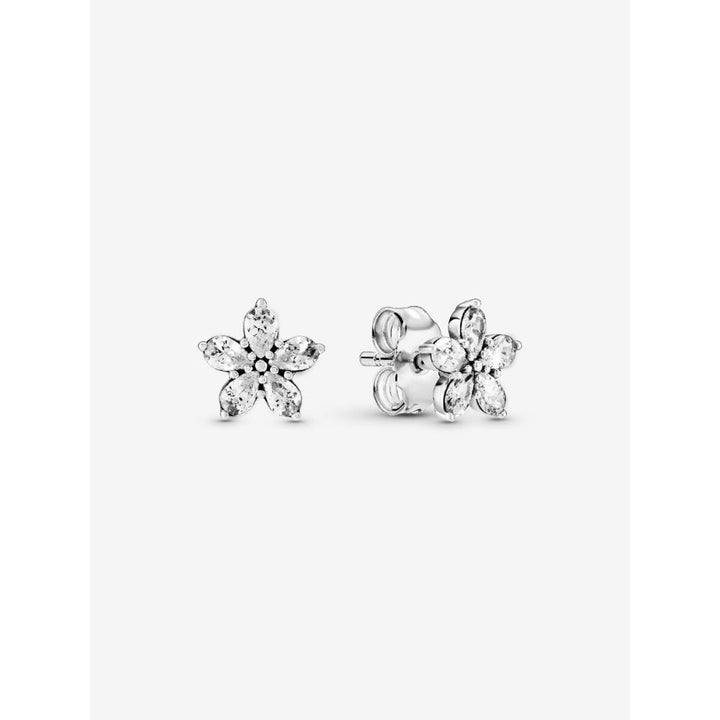 Pandora Sterling Silver Sparkling Flower Stud Earrings Image 1