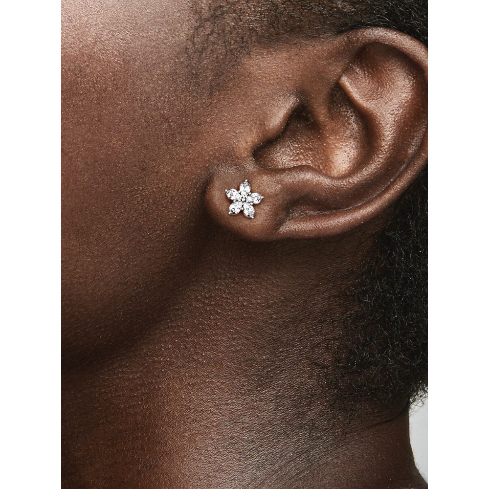 Pandora Sterling Silver Sparkling Flower Stud Earrings Image 2