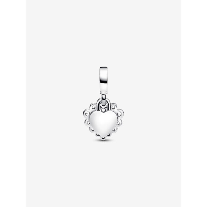 Pandora Sterling Silver Sparkling Heart Double Dangle Charm Image 5