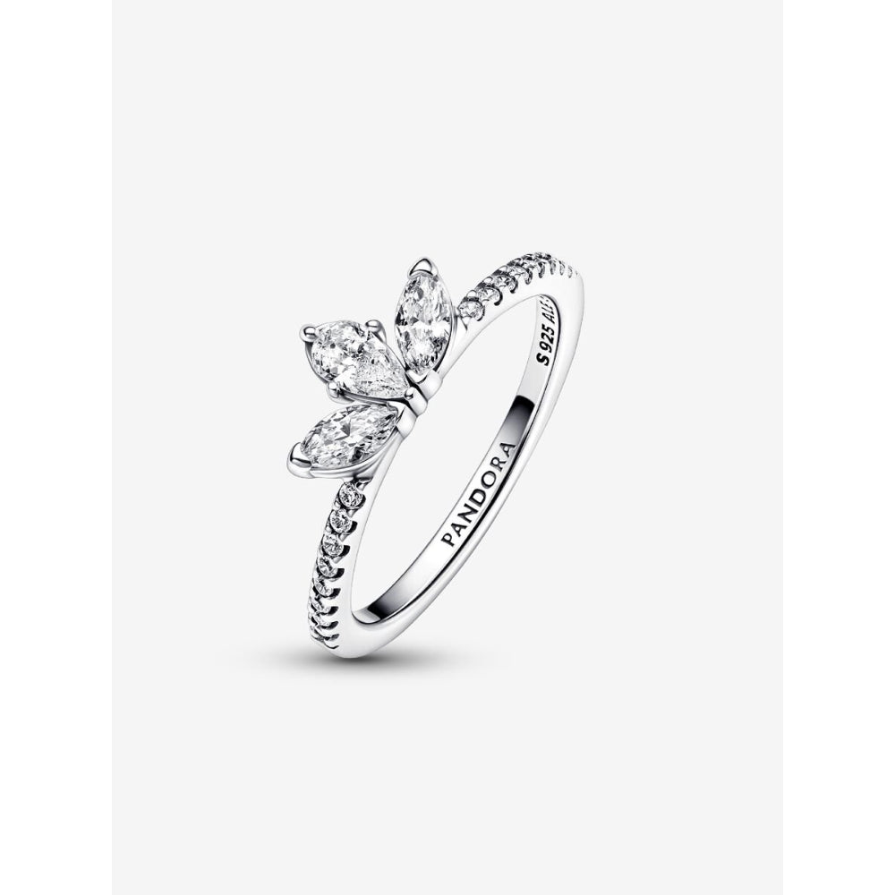 Pandora Sterling Silver Sparkling Herbarium Cluster Ring Image 4