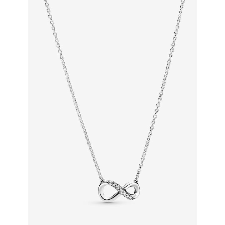 Pandora Sterling Silver Sparkling Infinity Collier Necklace Image 1