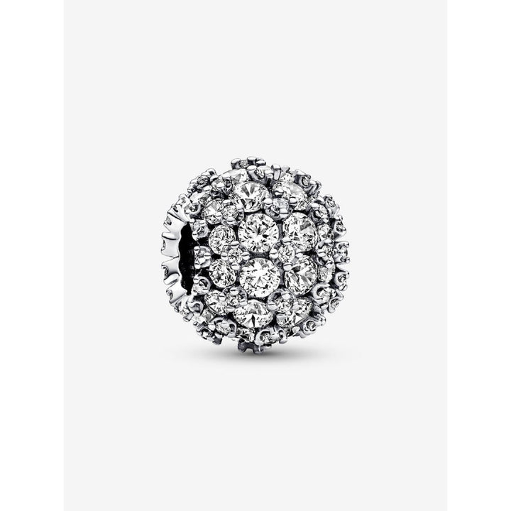 Pandora Sterling Silver Sparkling Pave Round Charm Image 1