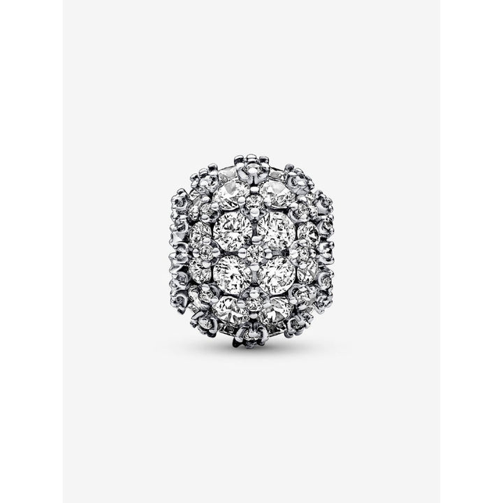 Pandora Sterling Silver Sparkling Pave Round Charm Image 6