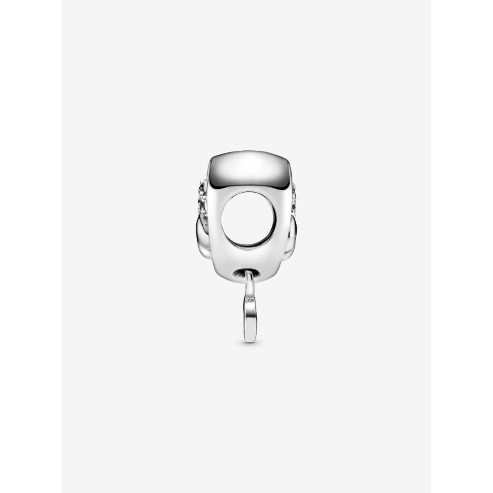 Pandora Sterling Silver Sparkling Paw Print & Heart Charm Image 5