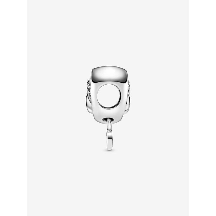 Pandora Sterling Silver Sparkling Paw Print & Heart Charm Image 5