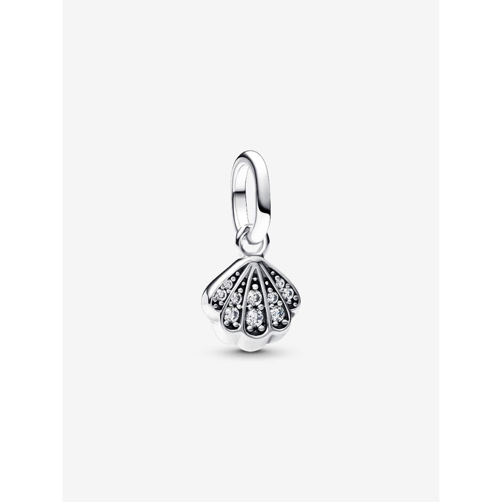 Pandora Sterling Silver Sparkling Shell Mini Dangle Charm Image 1