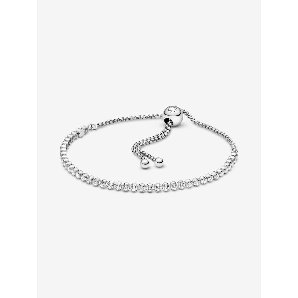 Pandora Sterling Silver Sparkling Slider Tennis Bracelet Image 1