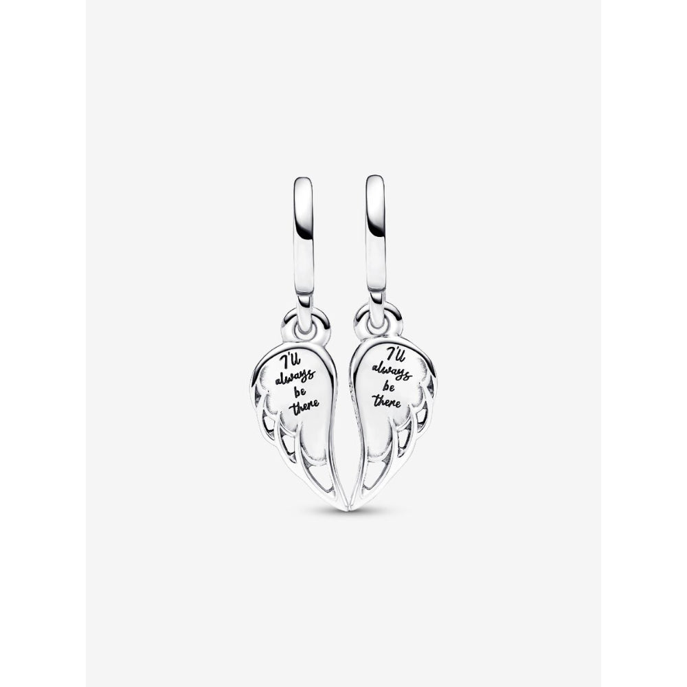 Pandora Sterling Silver Sparkling Splitable Angel Wings Dangle Charm Image 4