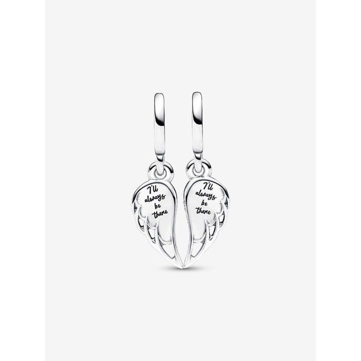 Pandora Sterling Silver Sparkling Splitable Angel Wings Dangle Charm Image 4