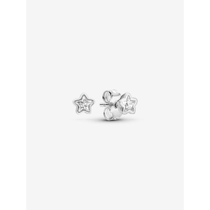 Pandora Sterling Silver Sparkling Star Stud Earrings Image 1
