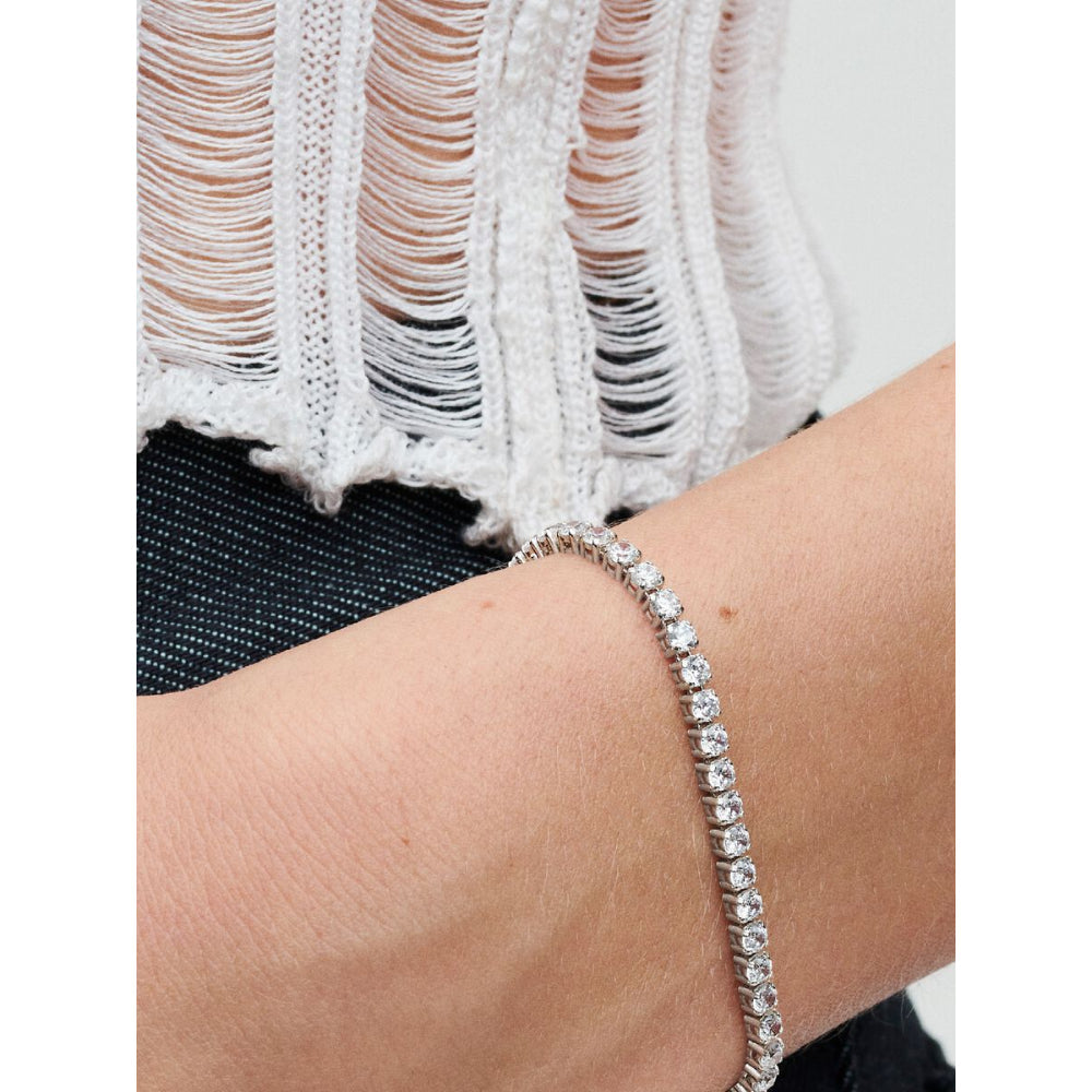 Pandora Sterling Silver Sparkling Tennis Bracelet Image 2