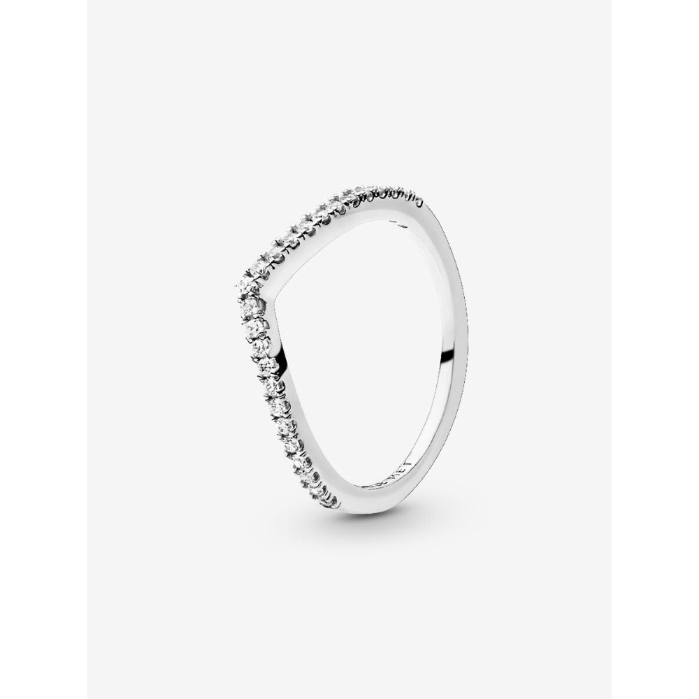 Pandora Sterling Silver Sparkling Wishbone Ring Image 1