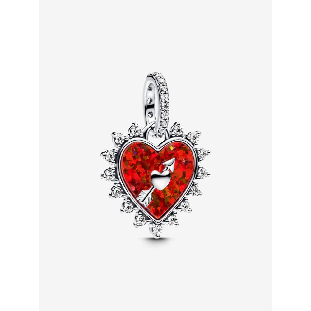 Pandora Sterling Silver Spinnable Arrow Heart Dangle Charm Image 1