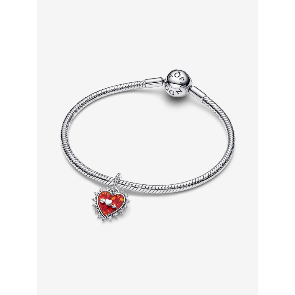 Pandora Sterling Silver Spinnable Arrow Heart Dangle Charm Image 5