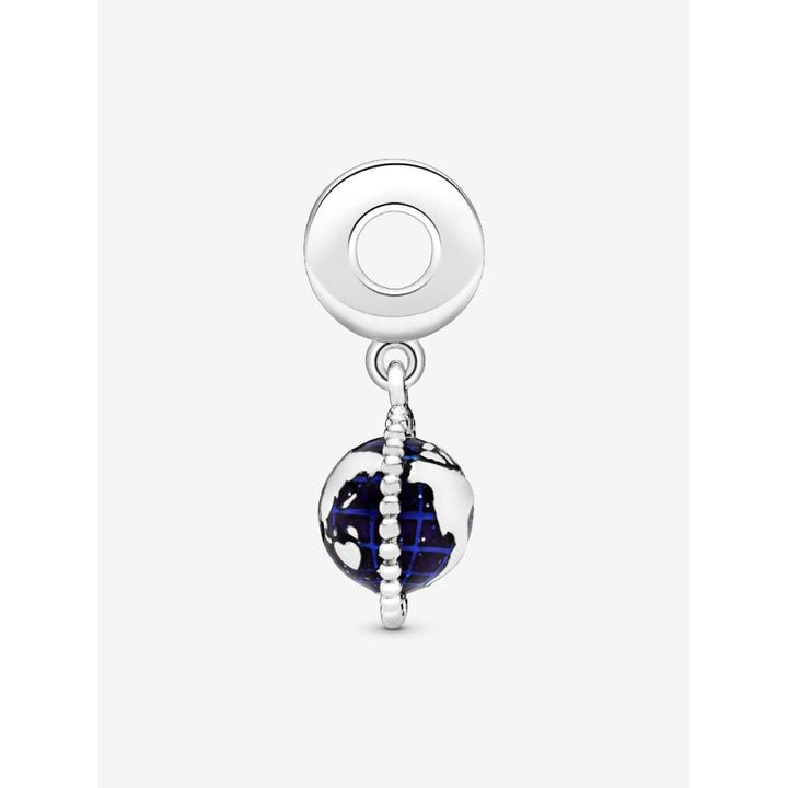 Pandora Sterling Silver Spinning Globe Dangle Charm Image 5