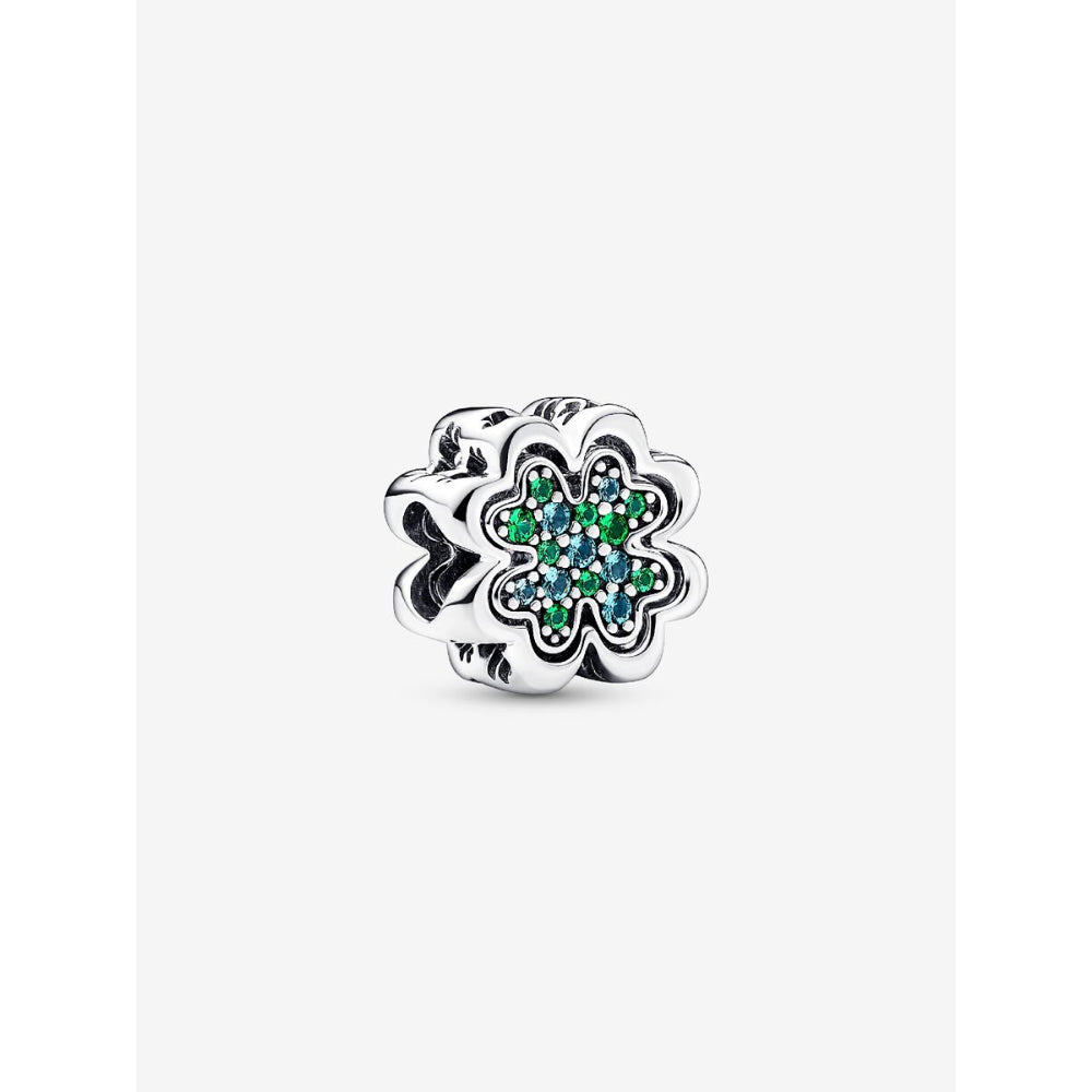 Pandora Sterling Silver Splittable Four Leaf Clover Charm Image 1
