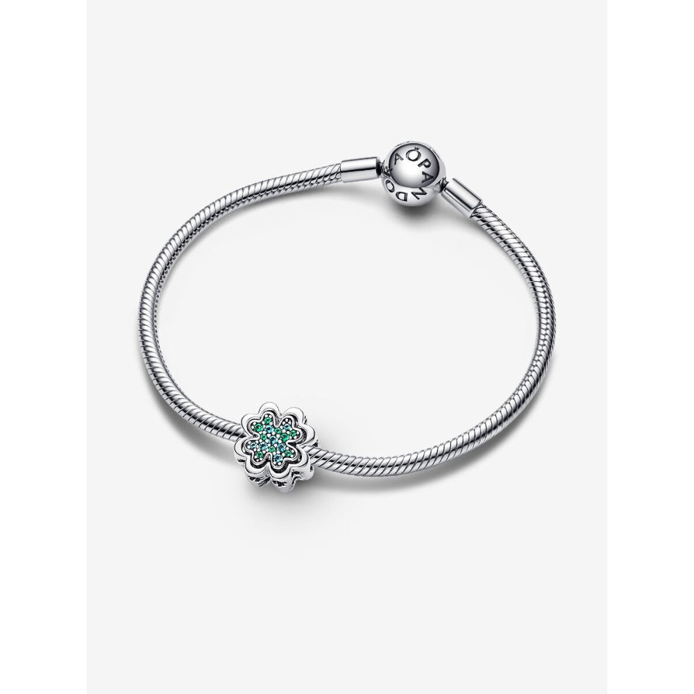 Pandora Sterling Silver Splittable Four Leaf Clover Charm Image 3