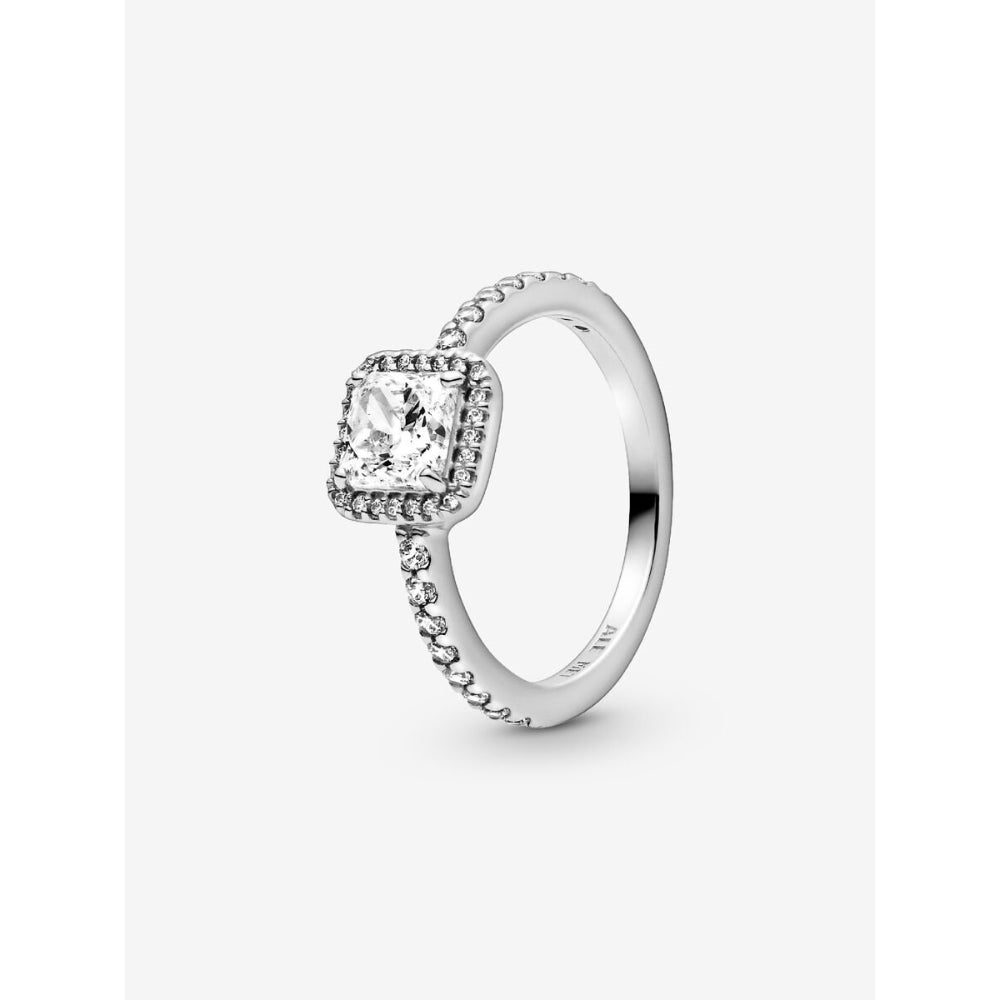 Pandora Sterling Silver Square Sparkle Halo Ring Image 1