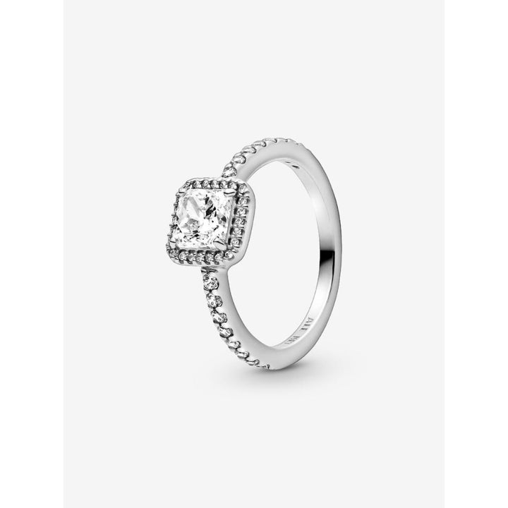 Pandora Sterling Silver Square Sparkle Halo Ring Image 1