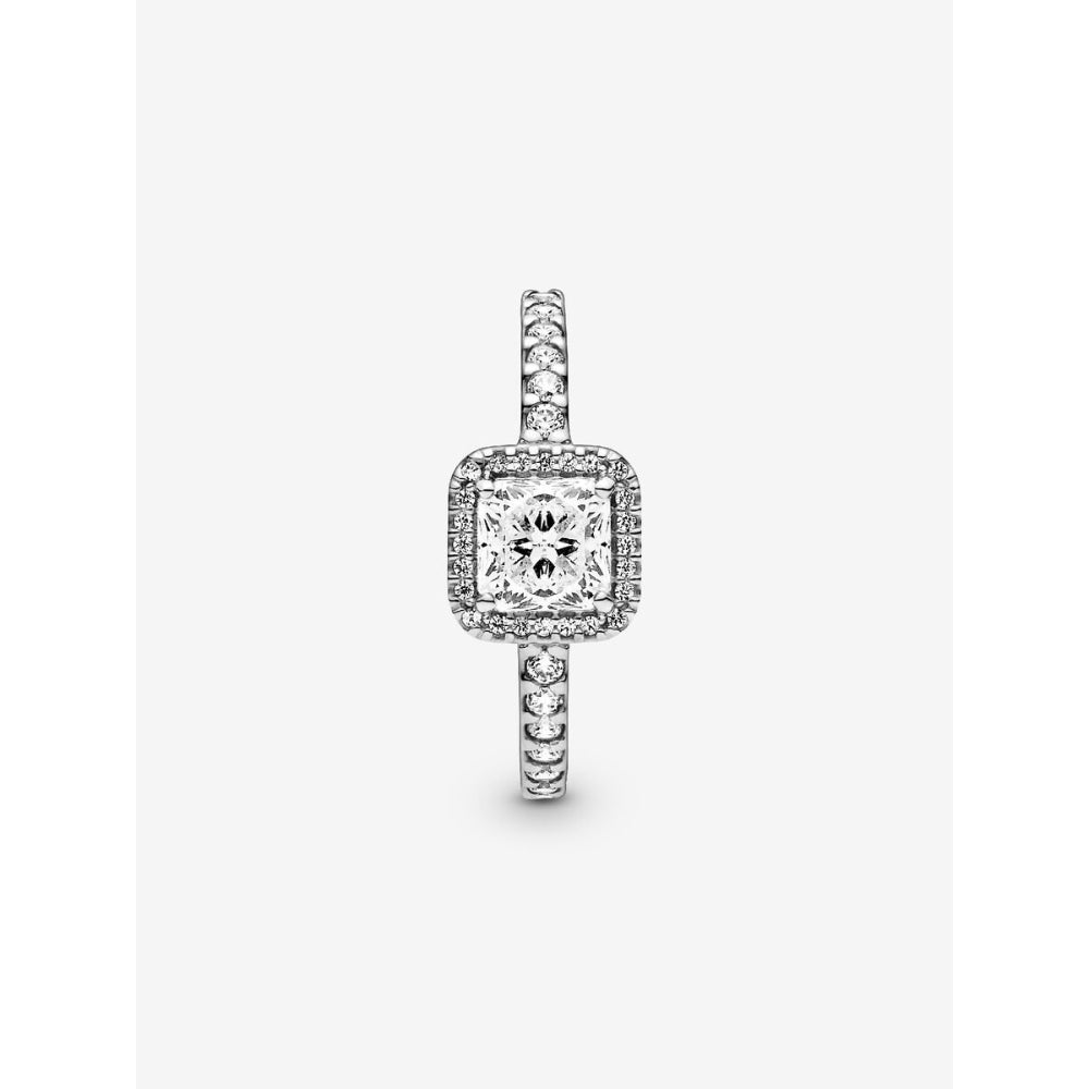 Pandora Sterling Silver Square Sparkle Halo Ring Image 5