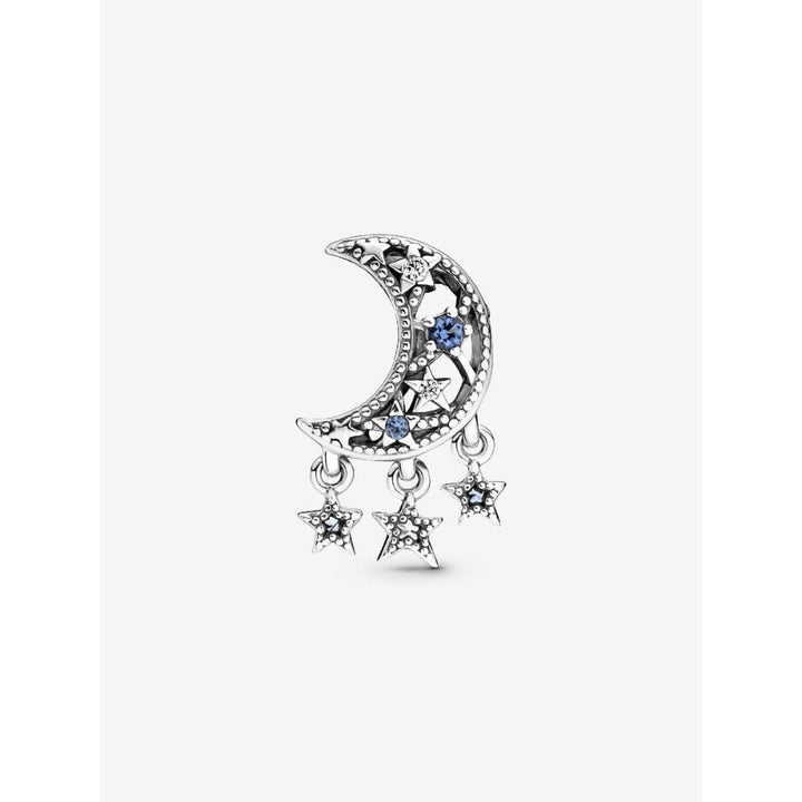 Pandora Sterling Silver Star &amp; Crescent Moon Charm Image 4