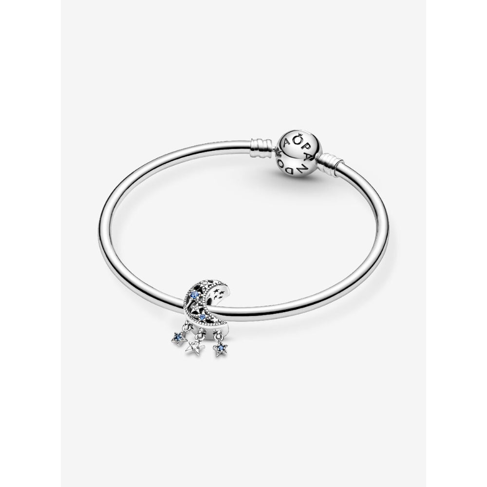 Pandora Sterling Silver Star &amp; Crescent Moon Charm Image 6