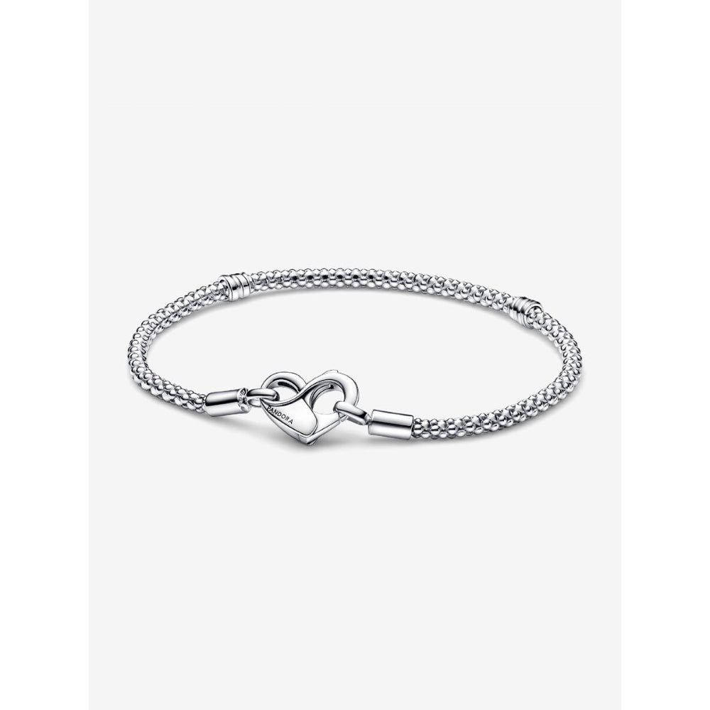 Pandora Sterling Silver Studded Chain Bracelet Image 1