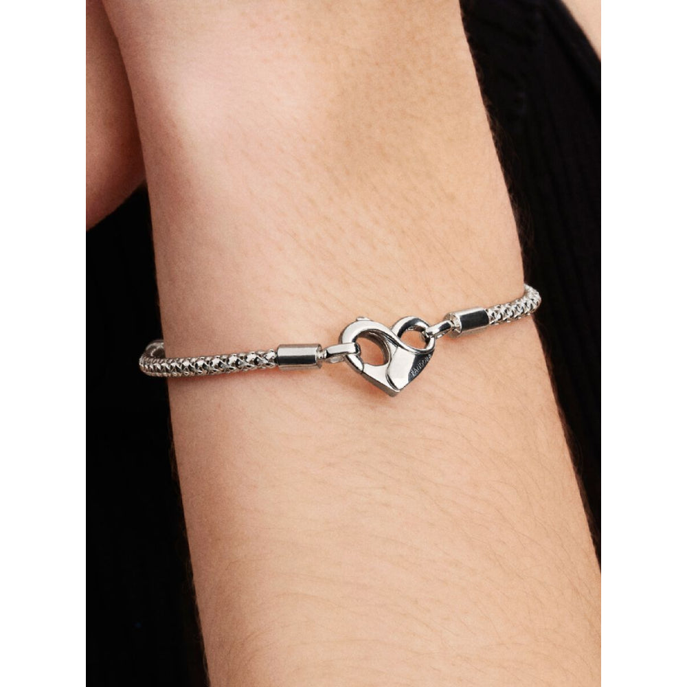 Pandora Sterling Silver Studded Chain Bracelet Image 2