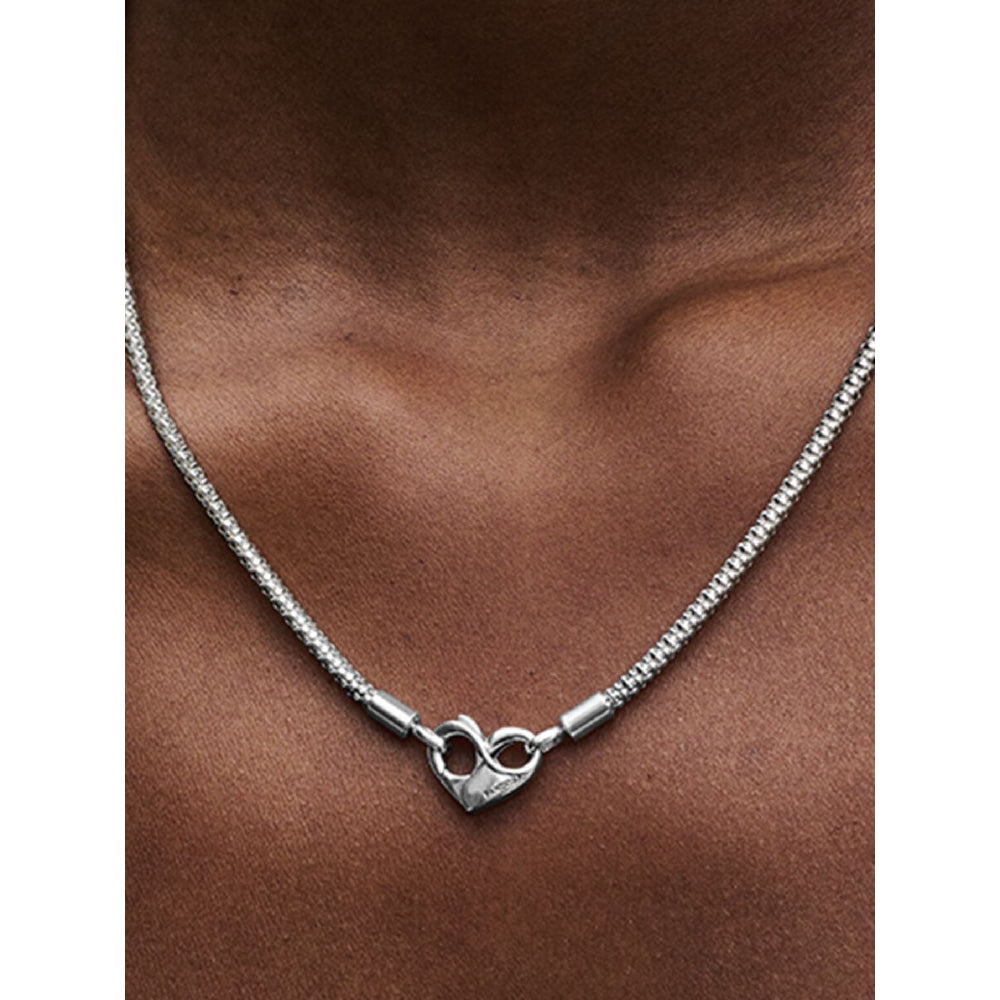 Pandora Sterling Silver Studded Chain Necklace Image 2