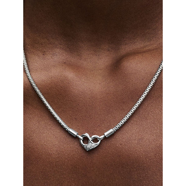 Pandora Sterling Silver Studded Chain Necklace Image 2