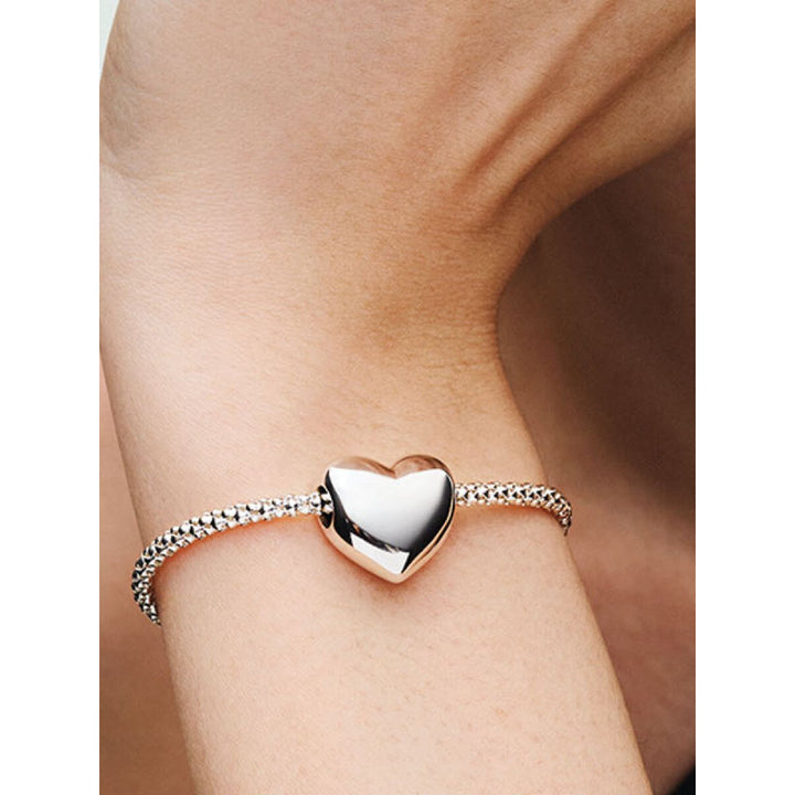 Pandora Sterling Silver Studded Chain Slider Bracelet Image 2