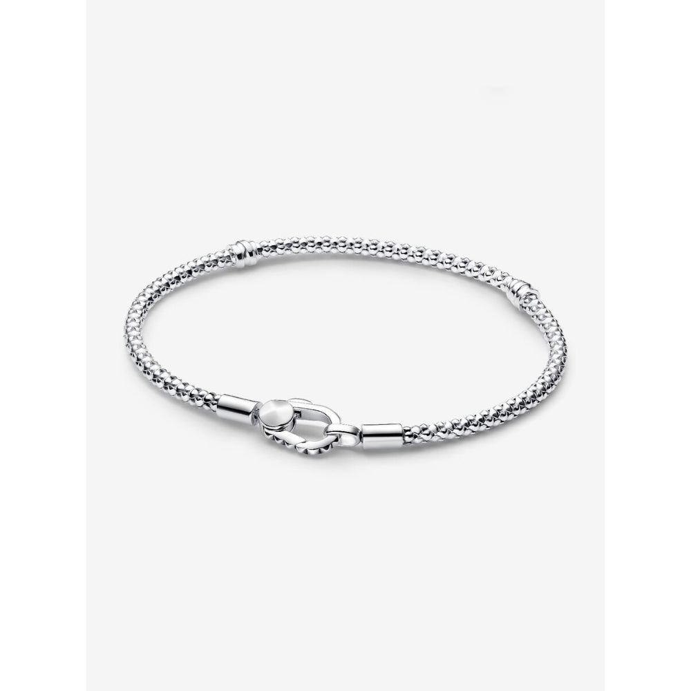 Pandora Sterling Silver Studded Clasp & Chain Bracelet Image 1