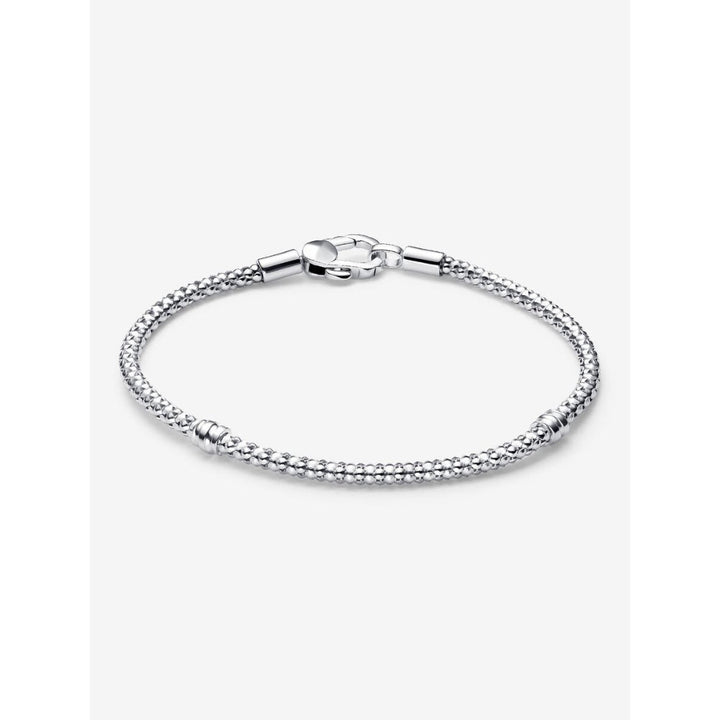 Pandora Sterling Silver Studded Clasp & Chain Bracelet Image 4